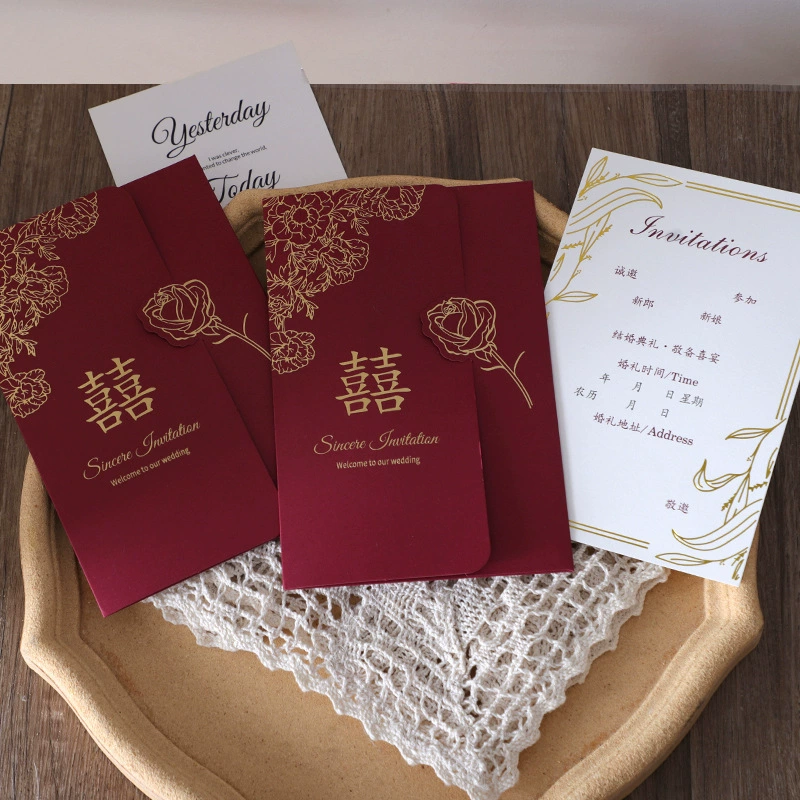 Wedding invitations, wedding invitations, wedding invitations, 2026 new high-end, high-end sense paper manufacturers wholesale