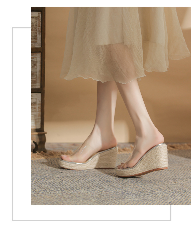 Sandal cao gót nữ đế xuồng bít mũi hở ngón, gót 9 cm, phong cách mới 2026 — màu trắng chi tiết 17