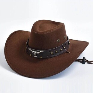 New Artificial Suede Western Cowboy Hats Vintage Big-edge ma