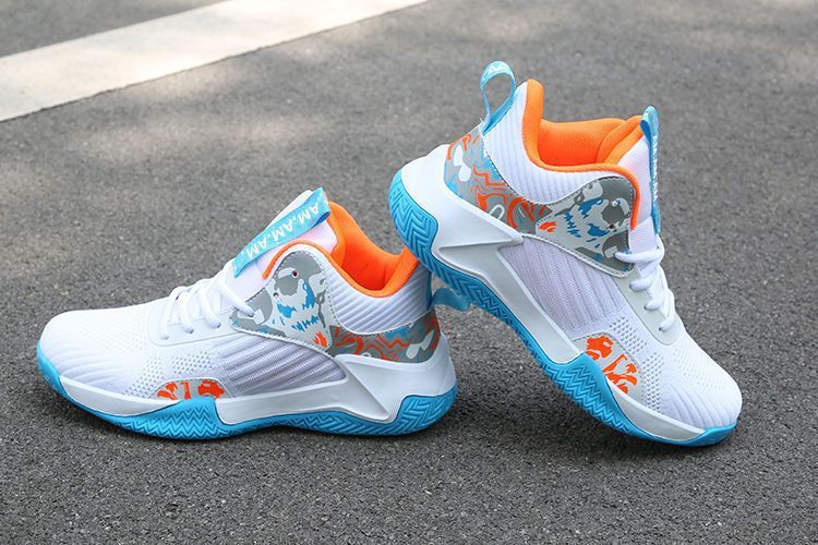 Primavera e outono novos sapatos de basquete masculino alta superior tênis respirável casual elástico cross border correndo_voghion.com