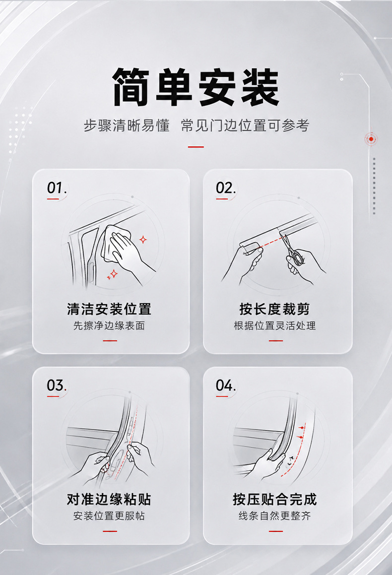 T-Shaped Car Sealing Strip Soundproof Strip for Front Windshield, Sunroof, Car Windows, Rear Tailgate, Car Roof, Waterproof and Dustproof
