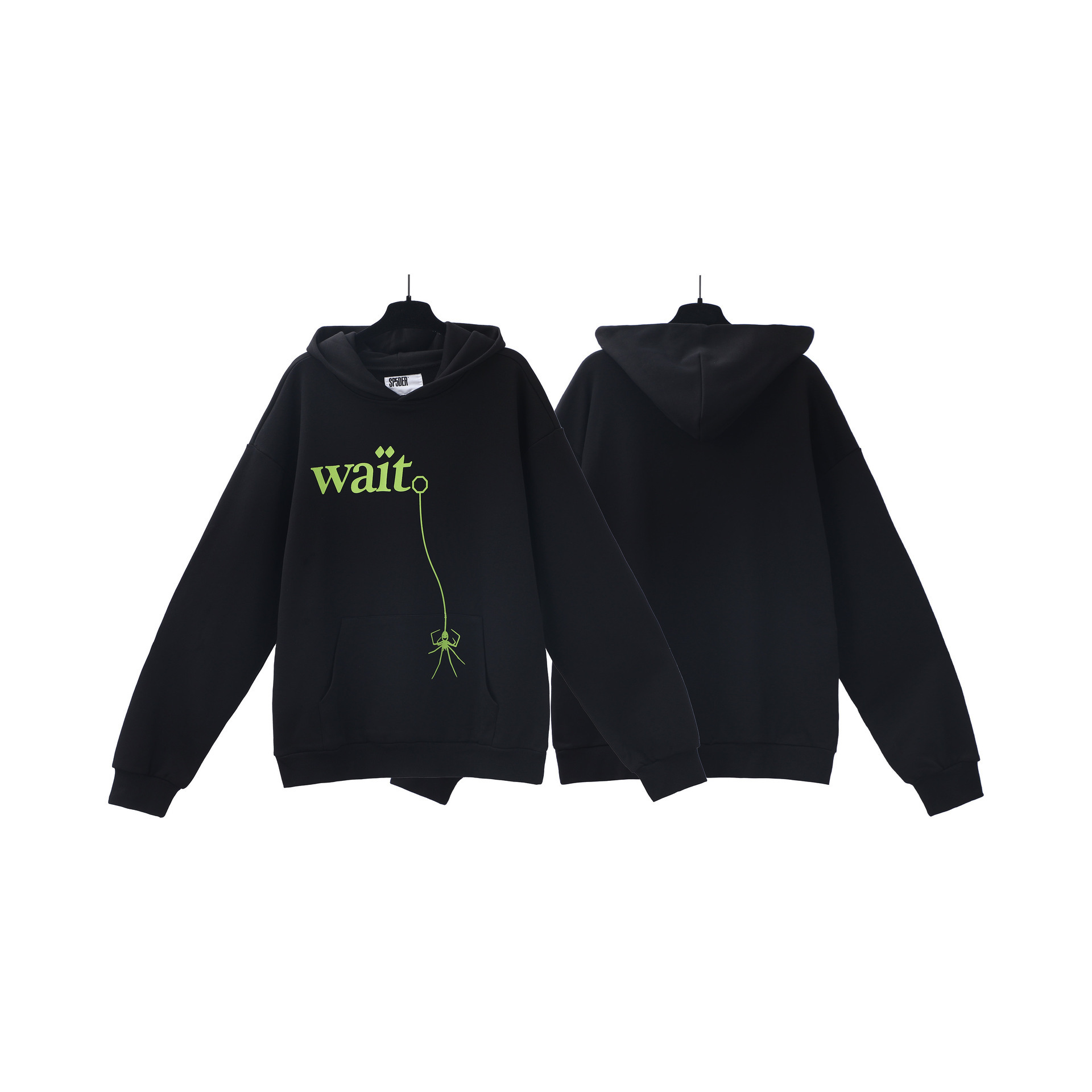 Sp5der Wait Sweater Black