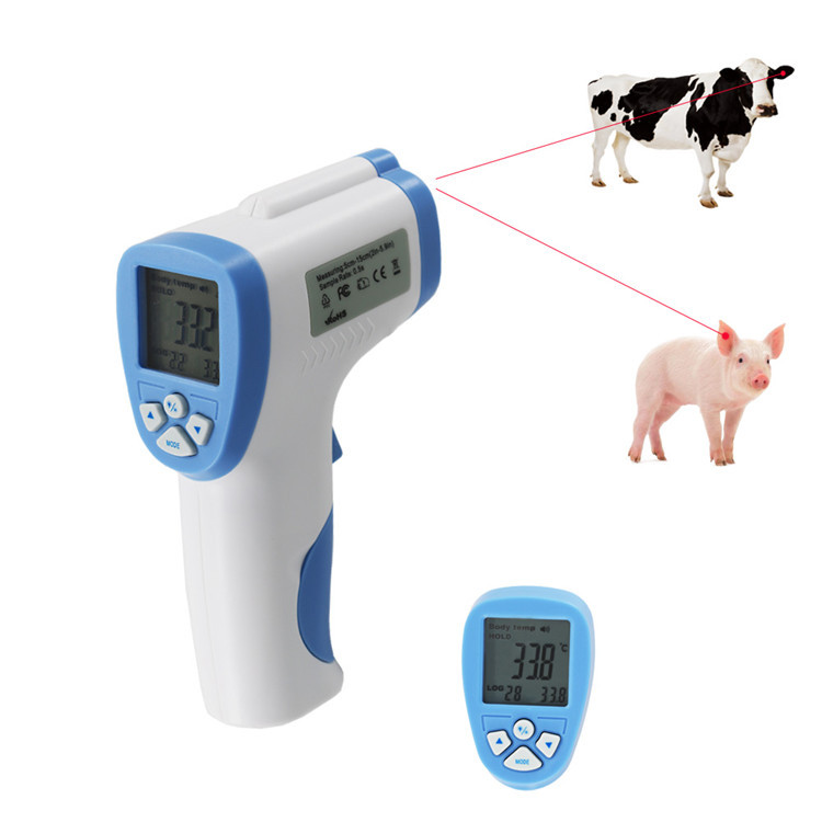 Pet Thermometer Is Used to Measure the Digital Thermometer of Pigs, Horses, Cattle, Sheep and Dogs. Non-Contact Infrared Thermometer