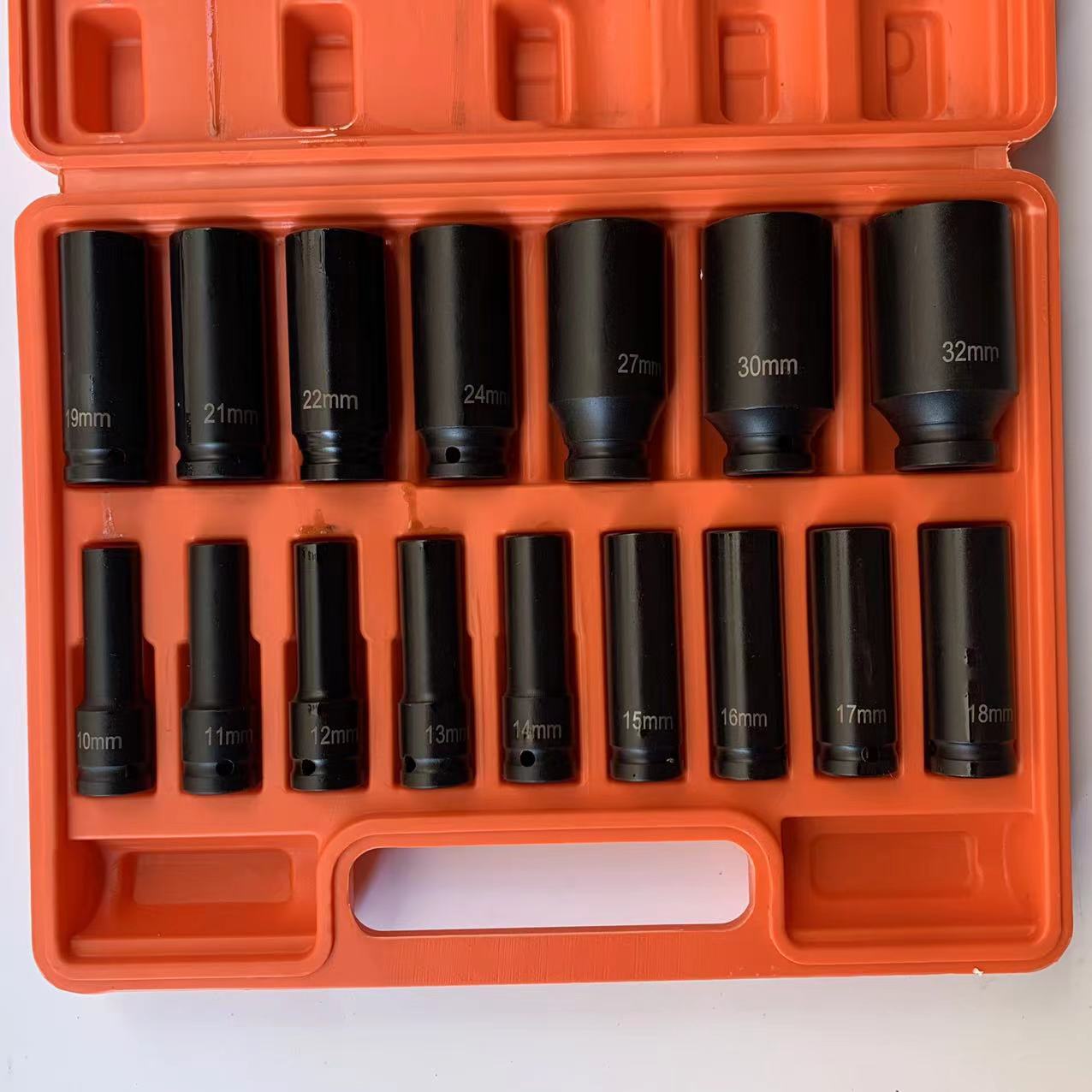 小风炮1/2加长16件套筒引擎十二角加长套筒 12角梅花套筒10-32mm