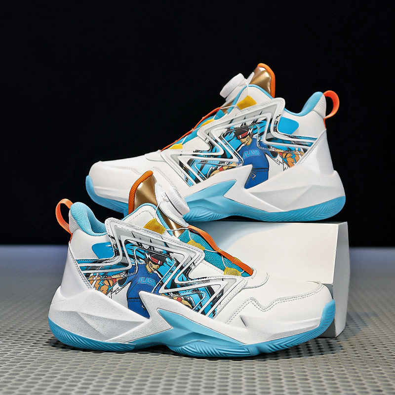 Modieuze basketbalschoenen voor jongens leer herfst winter_voghion.com