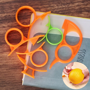 T factory wholesale large plastic mouse orange opener snail orange peeler ring orange peeler can print logo