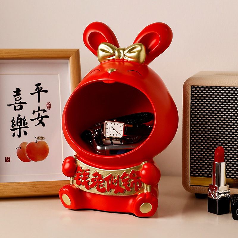 Behan America Year of the Rabbit new year gift rabbit Decoration Home Furnishing Entrance key Storage Housewarming New home ornament wholesale