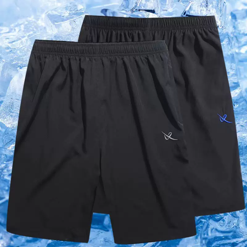 短裤男士薄款透气五分裤速干沙滩裤户外休闲宽松运动短裤跨境专供
