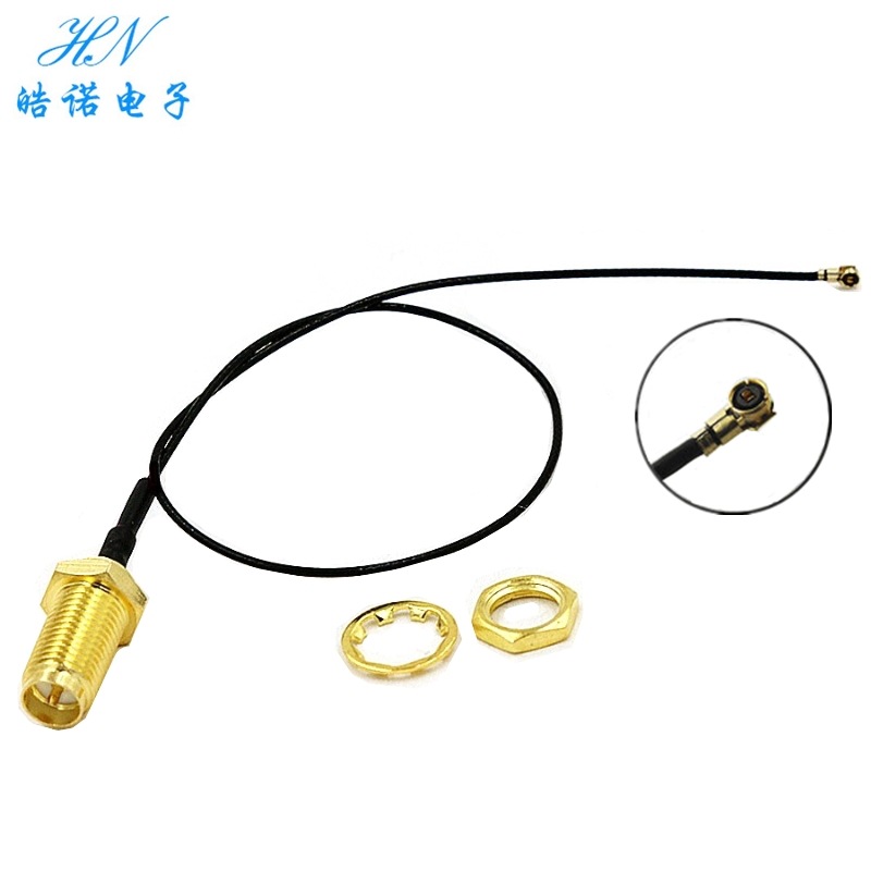 ipex4代转SMA外螺内针线 mini网卡M2天线接口转接线UFL四代连接线