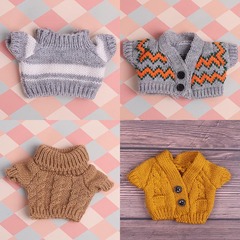 20cm明星同款毛衣坎肩潮牌毛線衣帽20厘米15厘米棉花娃娃開衫毛衣