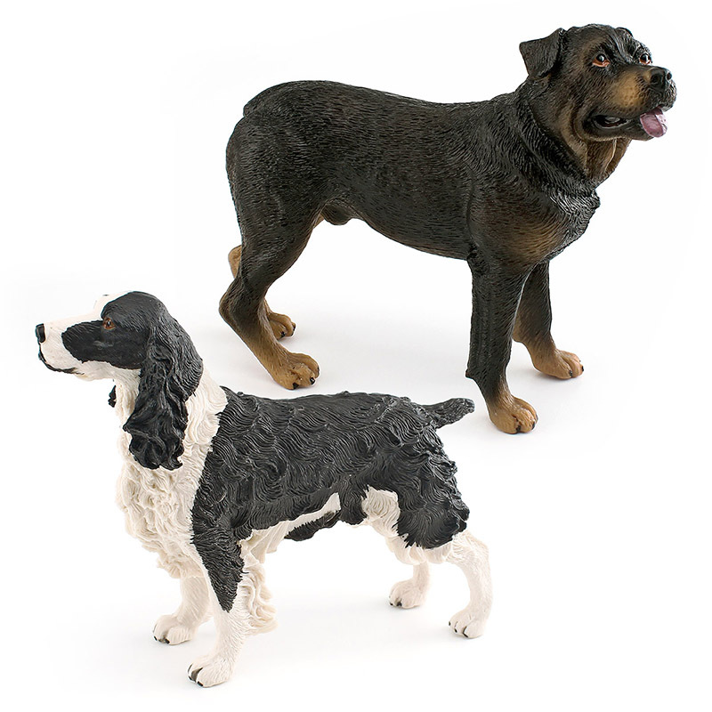 Simulación de exportación transfronteriza perro de mascota Modelo Animal Du Gao perro bull terrier Spinger perro juguete decoración estática