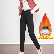 品牌百搭羽绒裤女外穿2025冬季加厚零下极寒中年妈妈高腰踩脚长裤