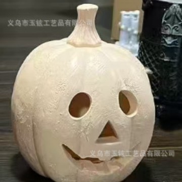 跨境爆款Handmade Terracotta Jack O' Lantern树脂南瓜灯南瓜灯|undefined