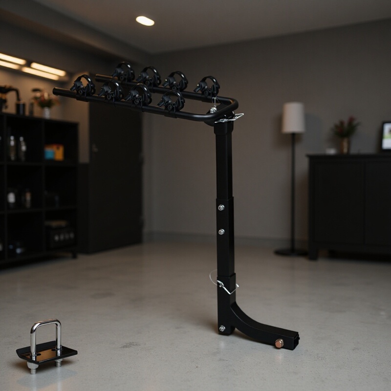 Car-Mounted Bicycle Rack with Four Adjustable Frames, Specialized Rear Suspension Rack for Mountain Bikes