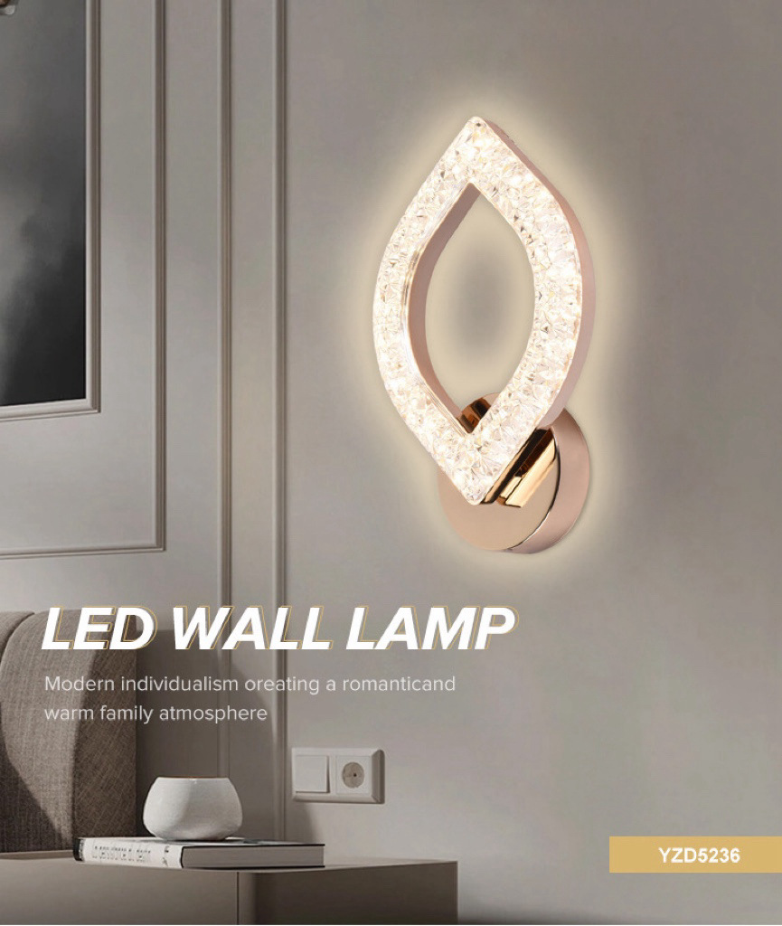 Lámpara de noche Decoración del dormitorio 2024 Nuevo dormitorio principal Escalera de sala de estar Fondo minimalista moderno Lámpara de pared del pasillo Lámpara de pared