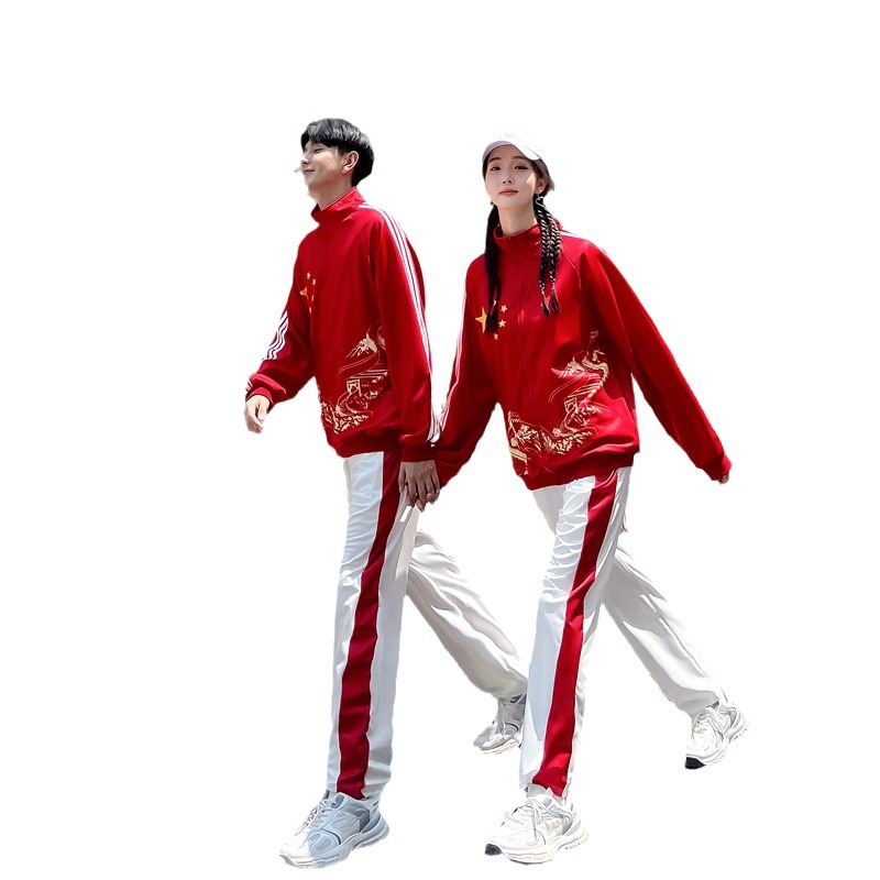 2024 새로운 봄 여름 및 가을 폴로 반팔 셔츠 중국 스타일 스포츠 레저 3 피스 세트 대학 스타일 클래스 세트