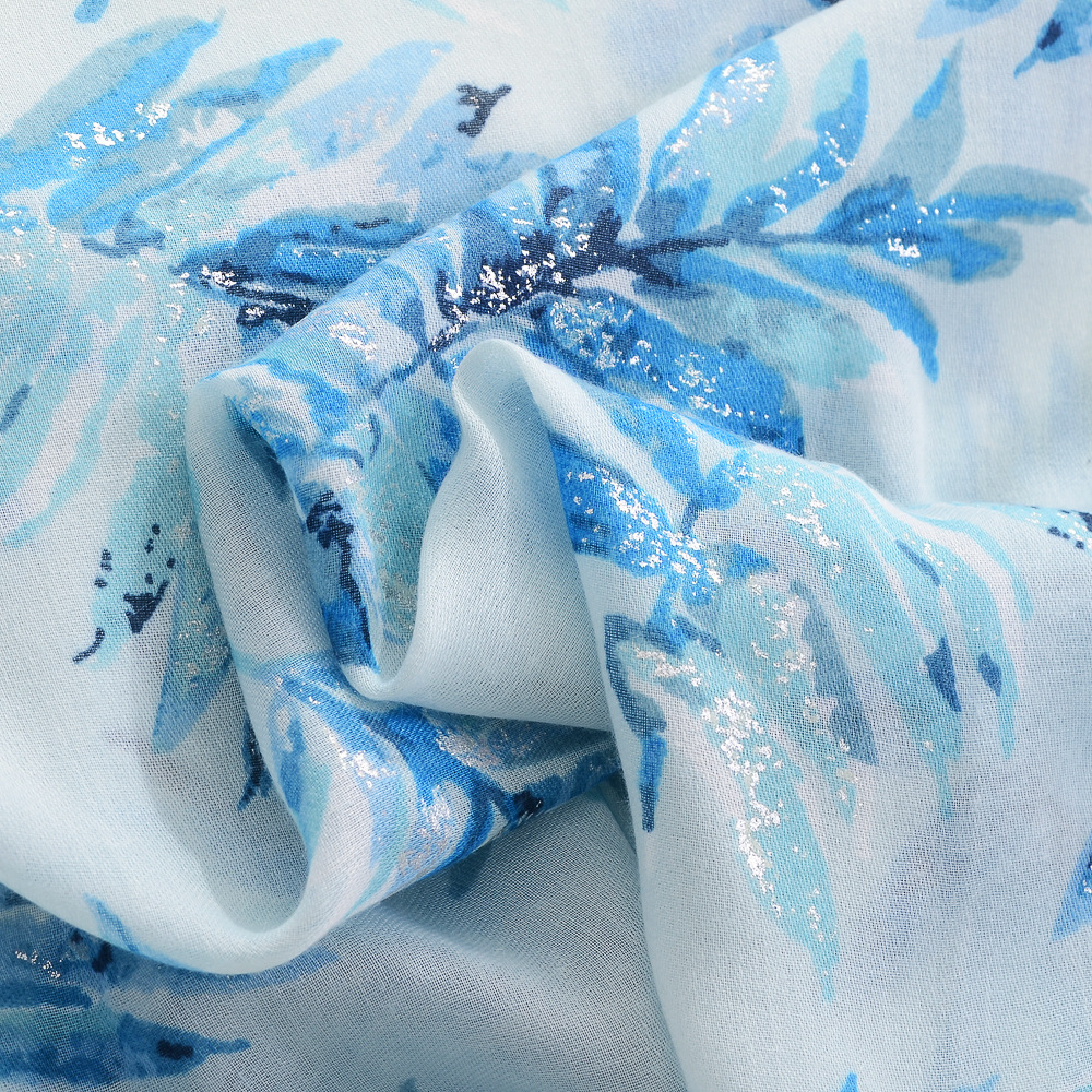 Femmes Mode Plante Polyester Coton Satiné Impression Coton Lin Foulards display picture 20