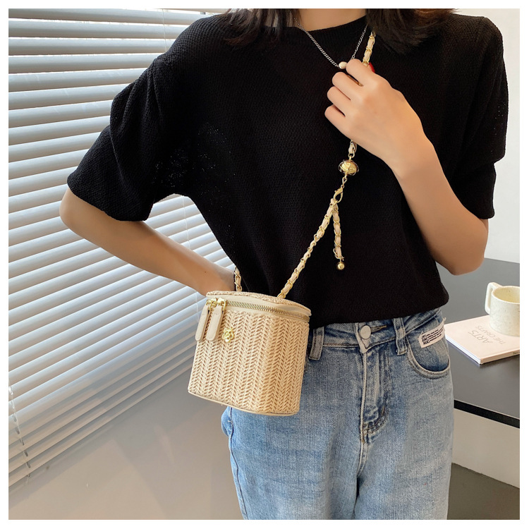 Women'S Gender Vacation Style Square Shape Women's All Seasons Straw Vacation Straw Bag
