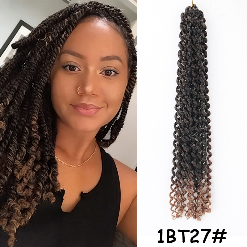 Trenzada africana pequeña bobina de fibra química ganchillo de cabello spr twist bobina de tornillo de cabello spr falso en stock