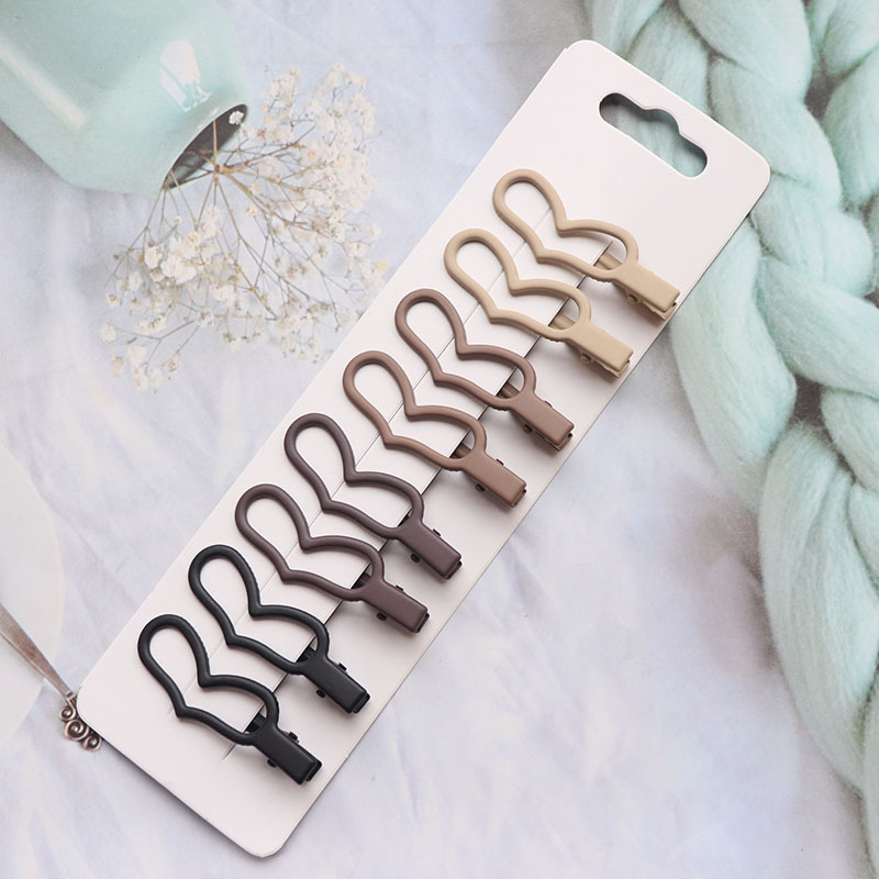 Simple Style Style Simple Style Women'S Geometric Heart Shape Bow Knot Metal Hair Clip