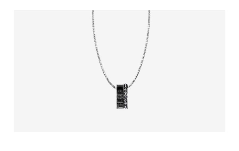 Fashion Diamond Titanium Steel Necklace Wholesale display picture 10