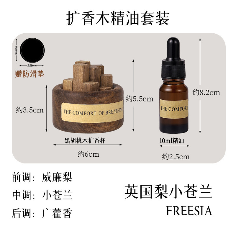 세트 상품 - 블랙 월넛 + 잉글리시 페어 프리지아 (10ml 에센셜 오일 포함)