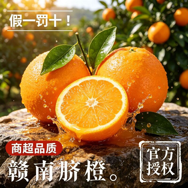 Jiangxi Ganzhou Gannan Navel Oranges Seasonal Fruit Whole Box Wholesale Premium Fresh Large Fruits Direct Delivery 5kg Pack