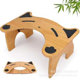 竹制浴室凳儿童马桶垫脚凳折叠防滑增高便凳踏板卫生间实木脚踩凳