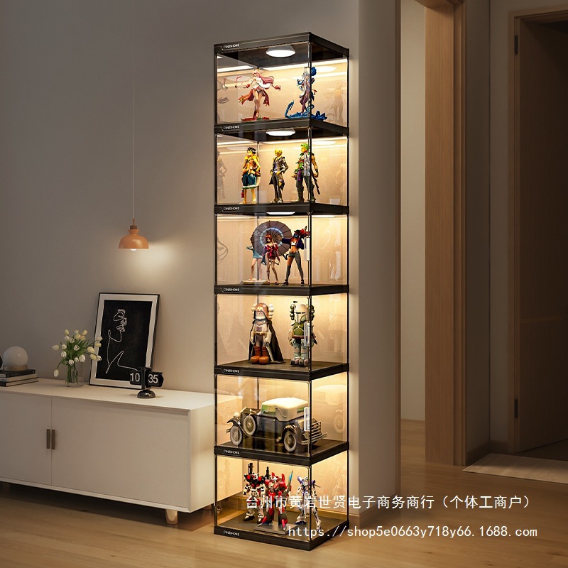 手办乐高展示盒积木收纳仿亚克力透明模型防尘架子高达玩具展示柜