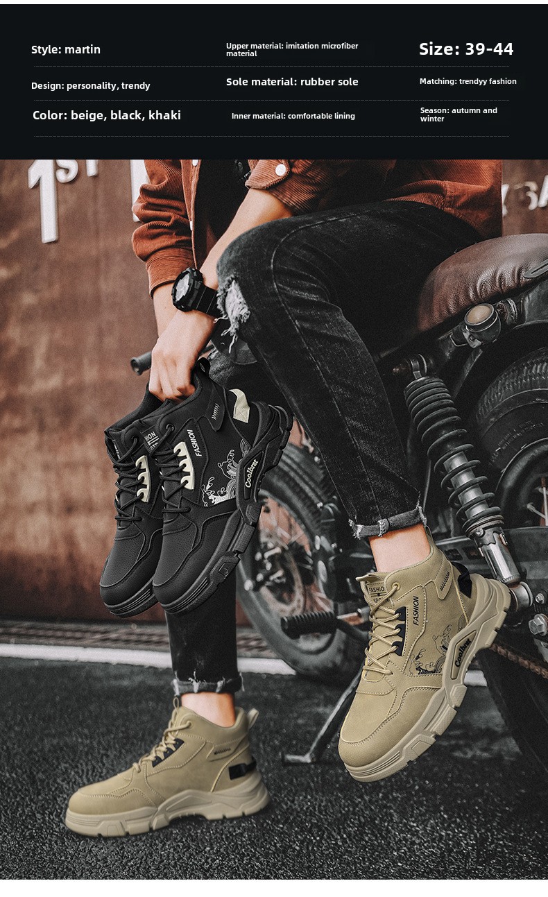 Chukka Desert Boots For Men Waterproof Work Boots Non-slip_voghion.com