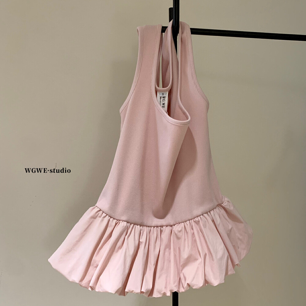 WGWE 2025 verano súper hermoso, único, hermoso, delgado, puro, viento, hombros sin tirantes, camisola, mujer W5450