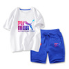 Summer sports suit for boys, fashionable T-shirt, trousers, with short sleeve, children's clothing