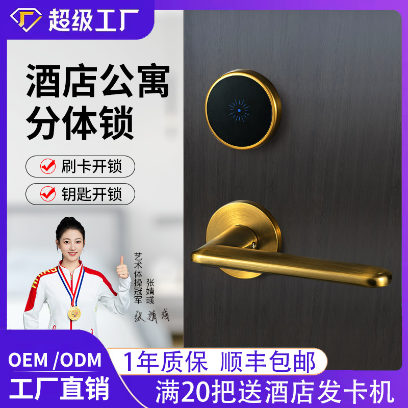 Cavoria Hotel Door Lock Swipe Card Lock Split Hotel Nfc Door Lock Hotel B&B Sensor Lock Hotel System