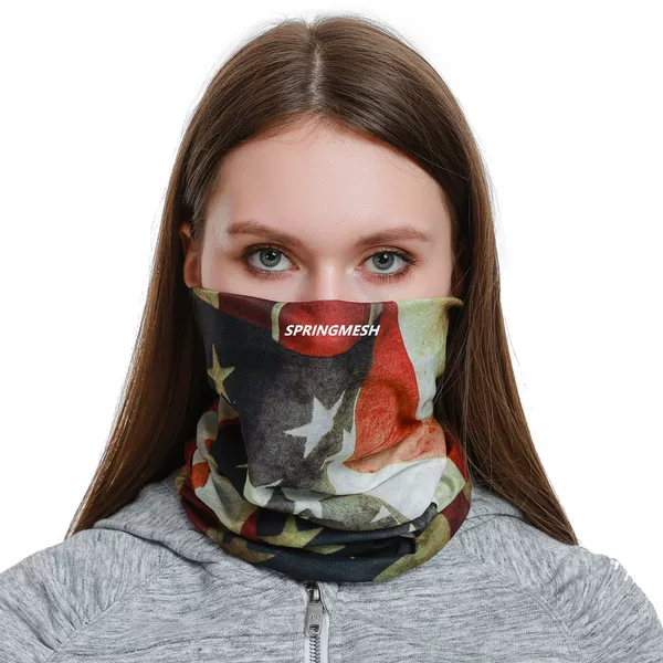 Sun protection face mask, outdoor hiking sunshade, UV-resistant camouflage multi-functional seamless magic headscarf