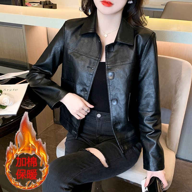 2025新款春秋小皮衣莫妮卡皮衣外套女皮夹克机车百搭8801|undefined