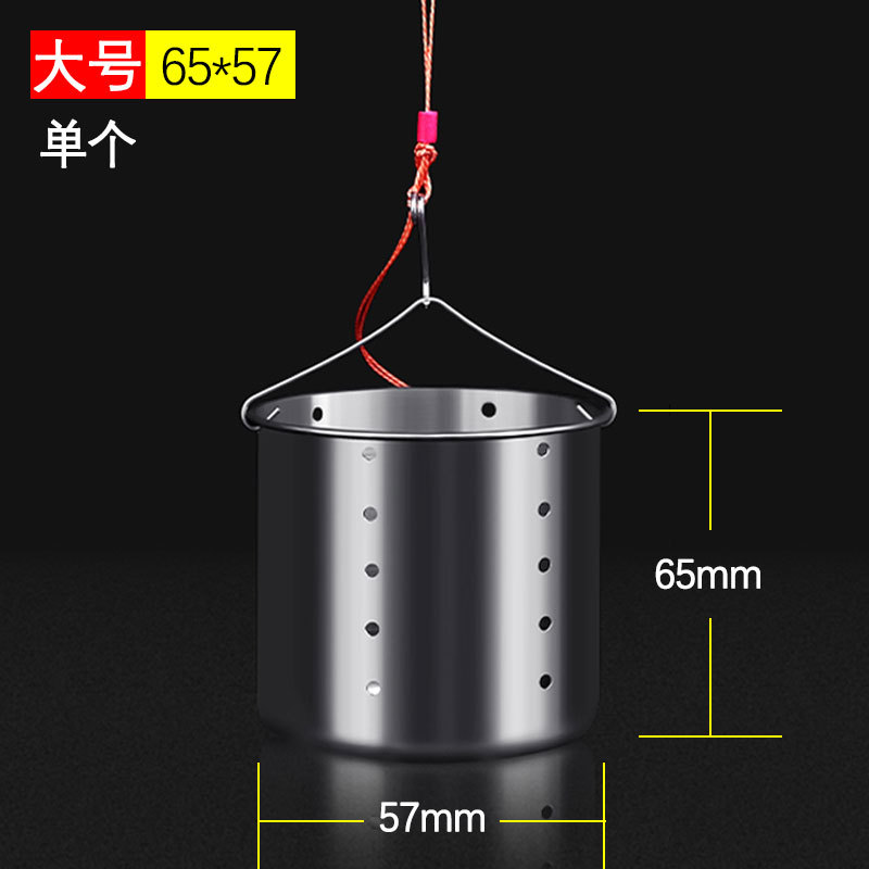 Dispositivo de nido de acero inoxidable de punto fijo de cebo automático de caída de fondo para peces salvajes, artefacto mágico de lanzamiento de cebo de pesca de larga distancia