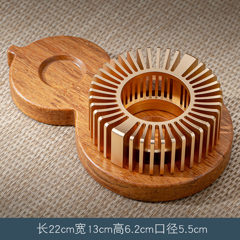 Al por mayor estufa de té caliente Luz de lujo té caliente Fabricante preservación del calor asado fruta flor té incienso quemador vino calentador mesa de té