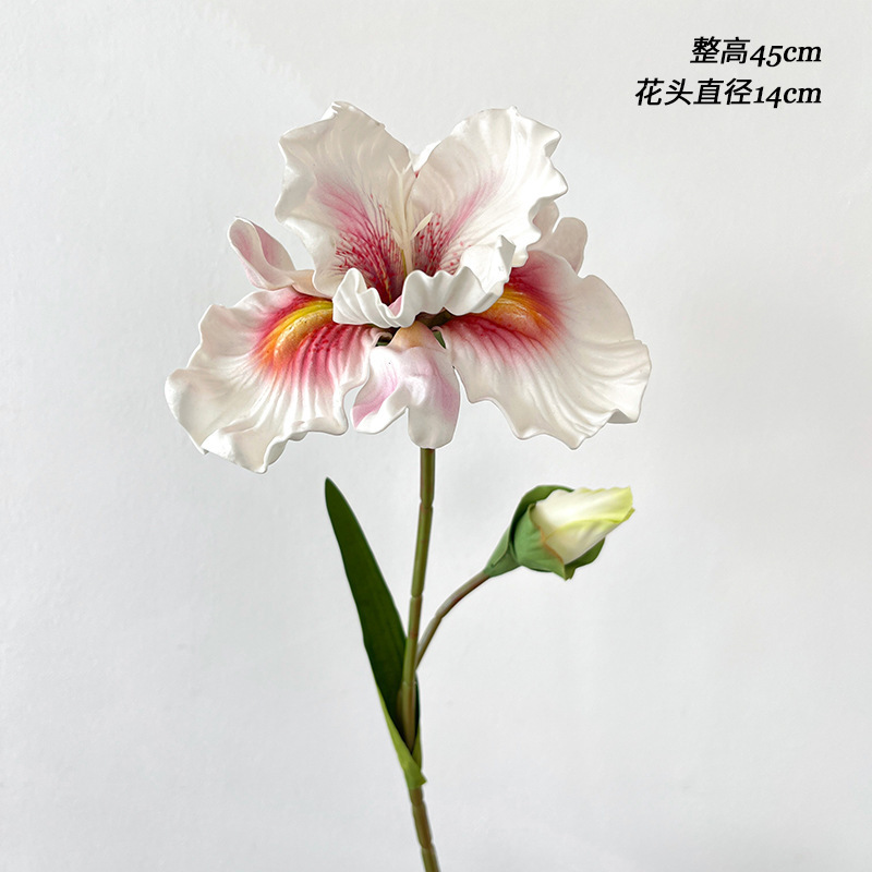 2头鸢尾仿真花EVA手感保湿高级感假花摆件家居装饰油画鸢尾花假花|undefined