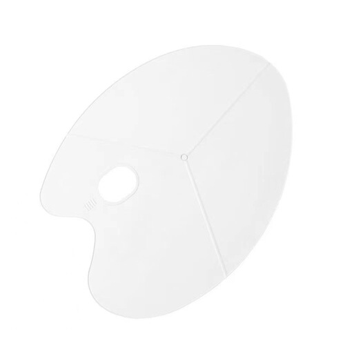Oval palette borderless high-side palette gouache watercolor three-color pigment palette large hand-held fish mouth plate