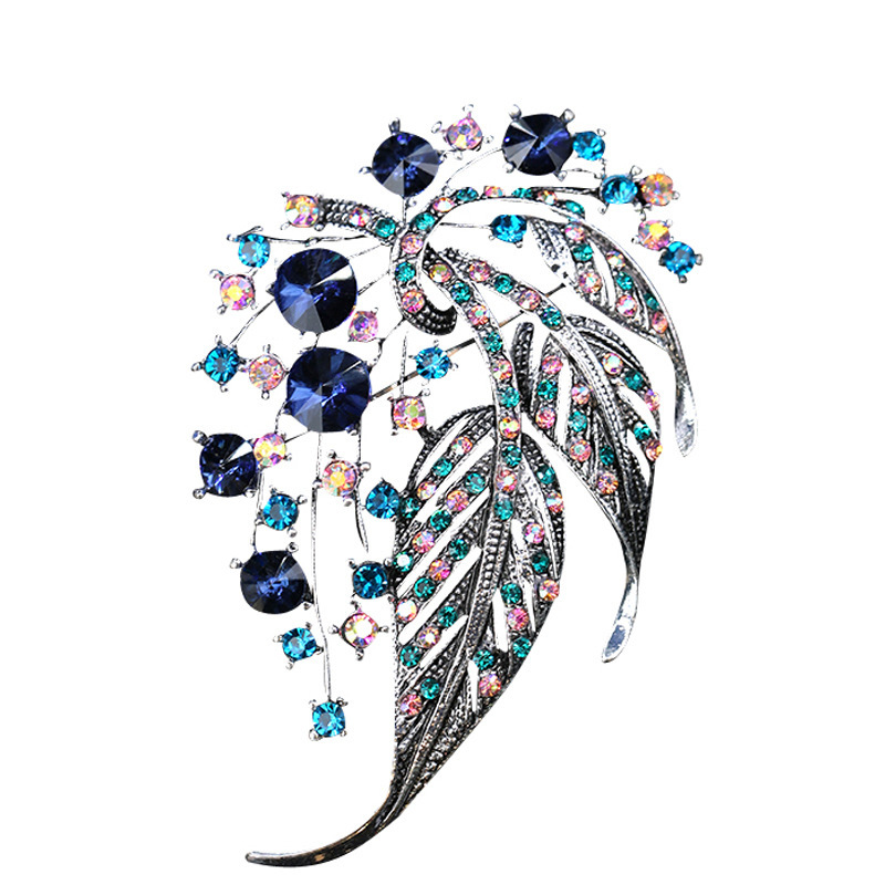 Estilo japonés y coreano colorido hueco hoja broche suéter abrigo cardigan traje pin ramillete de las mujeres elegantes accesorios elegantes