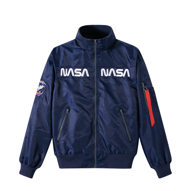 Men's Casual Jacket Coat Men's Solid Color Flying Suit Thin Cross-border Sports Leisure Trendy Men's NASA Brand