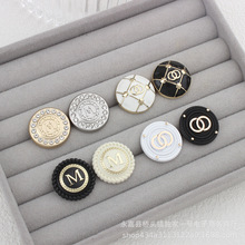 轻奢小香风精品金属钮扣蘑菇型双圈M字母纽扣西服外套大衣风衣扣