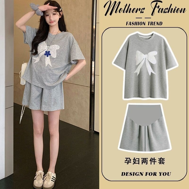 Maternity Wear, New Summer Fashion, Exquisite Outfits, Young and Beautiful Casual Wear, Slimming Trendy Mom Korean Style Outing Clothes Maternity Wear, New Summer Fashion, Exquisite Outfits, Young and Beautiful Casual Wear, Slimming Trendy Mom Korean Style Outing Clothes