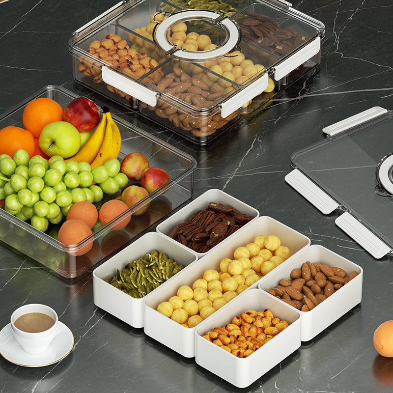 Fruit Tray Light Luxury Living Room Household Melon and Nut Tray New Year Dried Fruit Party snack plate Dessert High-value Fruit Tray