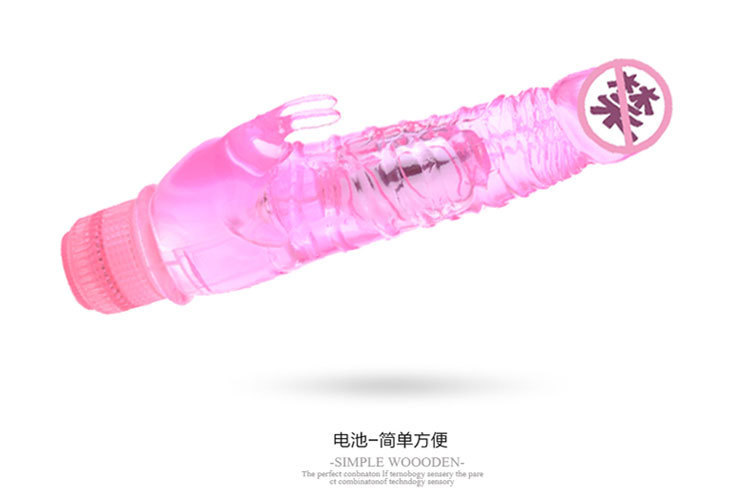 Jade Rabbit G-Spot Vibrator, Rose Red ABS Massage Stick for Adults — detail image 2