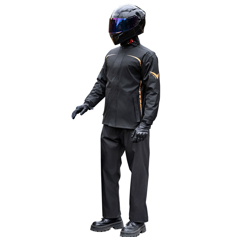 Chaqueta de lluvia para hombres adultos con ropa de lluvia dividida para llevar para montar cuatro estaciones de protección de todo el cuerpo a prueba de lluvia tormentosa