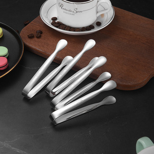 304 stainless steel ice clip lemon sugar coriander condiment clip milk tea coffee sugar clip small size barbecue food clip