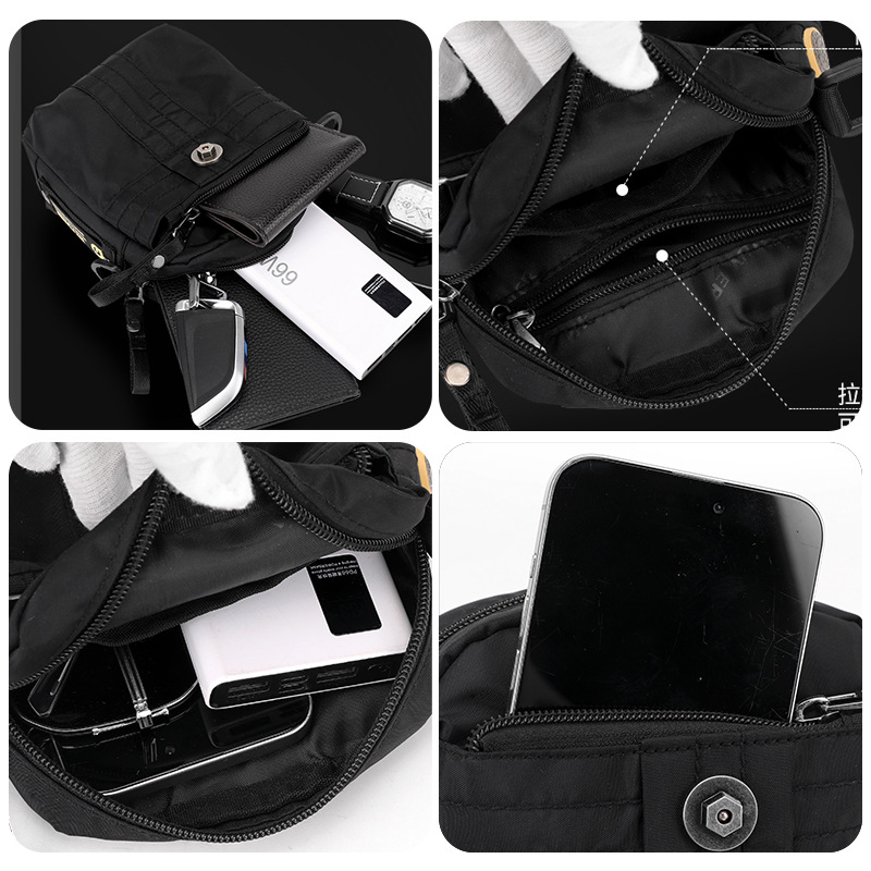 WEPOWER nuevo tipo de bolso de hombro para hombres, bolso de hombro portátil para viajar, bolso de cintura para llevar