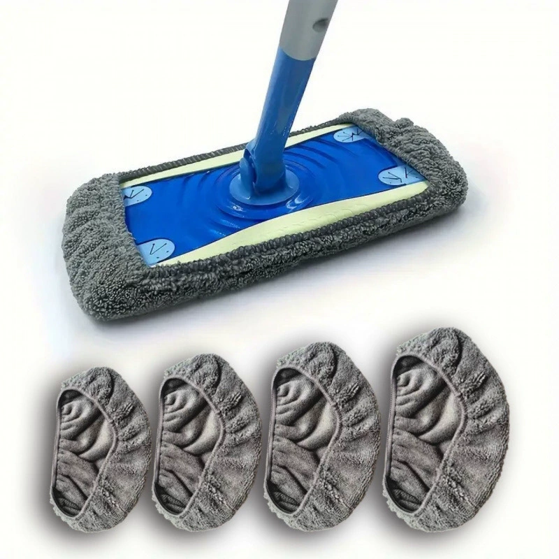 Домашняя швабра Swiffer Mop со сменной насадкой может быть очищена и повторно использована с влажной шваброй двойного назначения.
