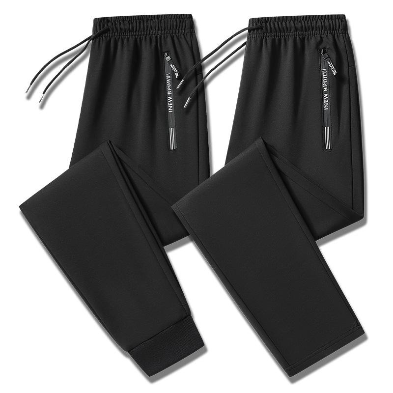 2025 Men's New Spring and Autumn Straight Loose Sports Sweatpants Simple Versatile Casual Pants Plus Size Men's Pants